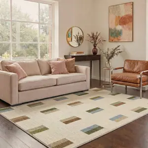 【Deals For You Days】GENIMO Home Rug Machine Washable Non Slip Area Carpet Pet Friendly Soft Floor Covering for Living Room Bedroom Kitchen Low Maintenance,ARC3214-OCHRE LINEN