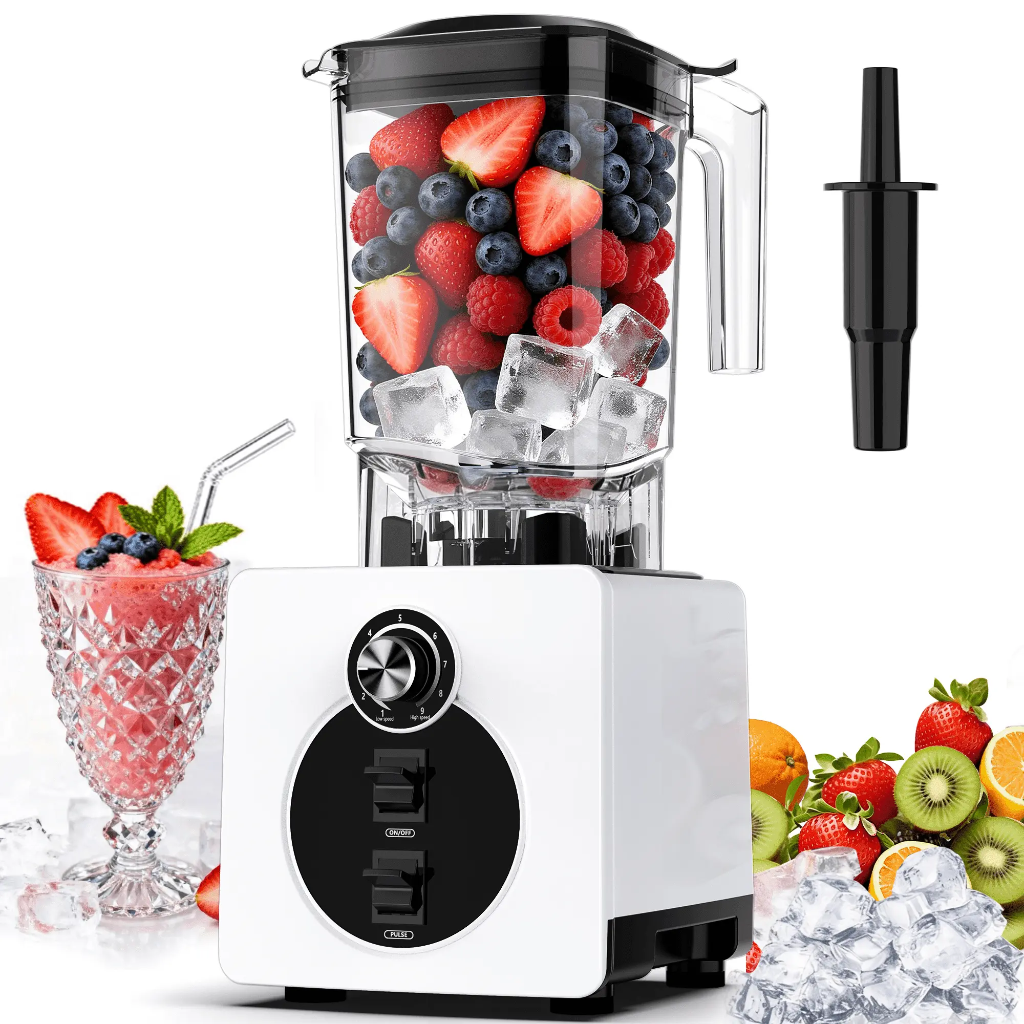 AIZIYO Professional Blender for Smoothies, 2200W Peak Watts, 60 oz BPA-Free Pitcher, Blenders for Kitchen, Dishwasher Safe, Programs for Frozen Drinks & Nutrient Milk Shakes & Nut Milk