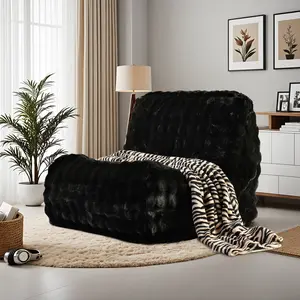 Weaxty Bean Bag Sofa&Chair, Plush Accent Chair for Small Spaces, Dorms & Reading Nooks, Cute Jumbo Fluffy Bean Bag Couch, No Assembly Needed