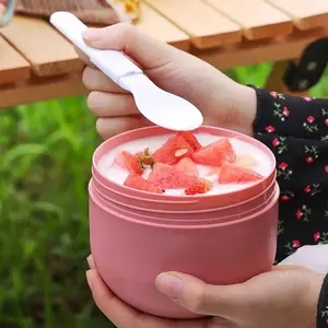 Portable Lunch Container for Soup, Perfect for Picnics and Travel, Comes with Plastic Breakfast Cup and Kitchen Utensils, Portable Lunch Box