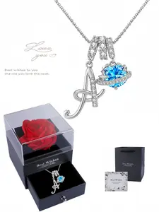 Thick Bubble Letter DIY Pendant Necklace, Letters Necklace, Elegant Jewelry Gift, Perfect for Valentine's Day, Christmas, Anniversary