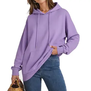 Holafish Womens Hoodie Unisex Adult Hoodies  Men Ultimate Sweatshirt Fleece Hoodie Polyester Cotton Blend Lavender Color H71 Fabric Pullover