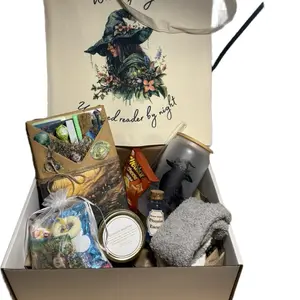 KU - Seasonal Blind Date with a Book Deluxe Box for Kindle Unlimited Members Handpicked Holiday Book Bundle Curated Christmas Gift for Reader Bookish Present with Tumbler and Tote Set