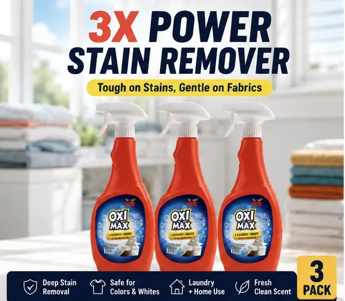 3 Bottles RIZE Laundry Home Stain Care Spray, Multi-Surface Household Cleaning Liquid, 500ml Each