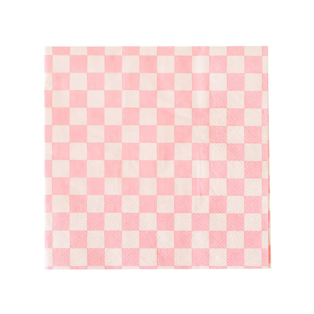PINK CHECKER NAPKINS