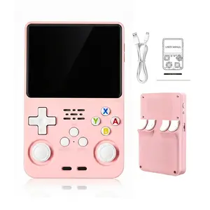 Retro Handheld Game Console, Portable Pocket Retro Game Console, 3.5 Inch IPS Screen, Built-in 64G TF Card, Linux System, Emulator Console