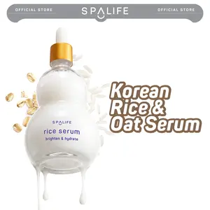 SpaLife Hyaluronic Acid Korean Rice Serum | Made in Korea Glass Skin Serum | Brightening + Extra Hydrating K-Beauty Face Serum | Smoothing Korean Skincare for Radiant Glowing Skin