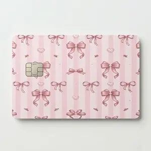 Coquette Credit Card Skin - Cute Bow & Heart Design | Waterproof Vinyl Card Cover | Aesthetic & Durable Sticker, Decal Sticker, Durable Adhesive Stickers