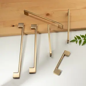 10-Pack Classic Champagne Bronze Hardware Handles, 3"/76mm Screw Spacing, for Kitchen Cabinets & Bedroom Furniture, Kitchen Cabinet Handles