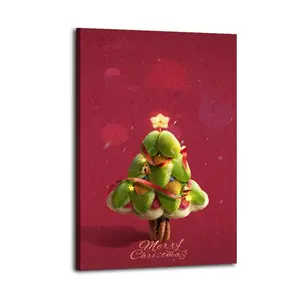 Merry Christmas Poster Christmas Tree Poster Decorative Painting Canvas Wall Art Picture Print Modern Family Bedroom Decor