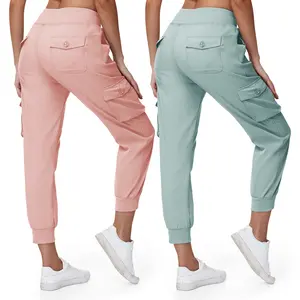 TBMPOY Womens Lightweight Cargo Joggers Hiking Pants Quick Dry Casual Travel Work Sweatpants with 6 Pockets  #summervibes