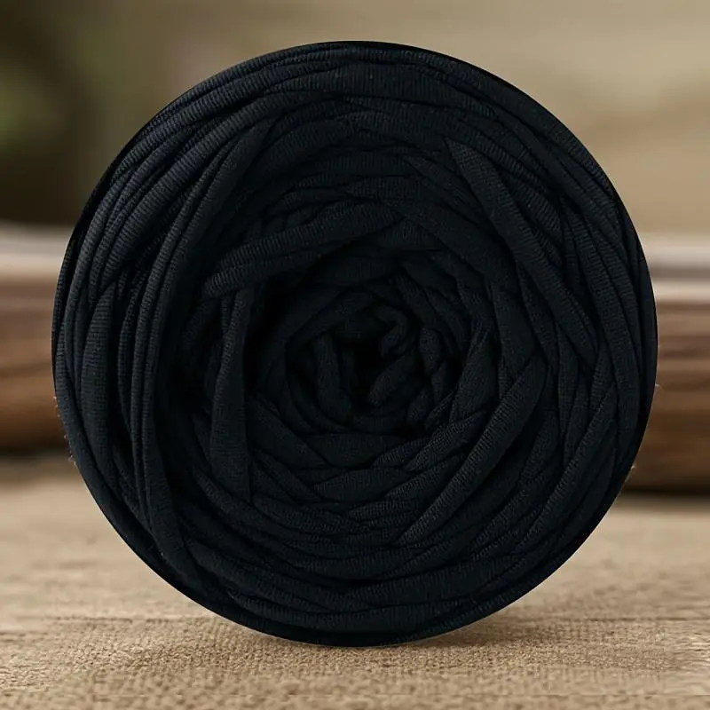 1 Roll Elastic Fabric Yarn, T-Shirt Yarn, Woven Fabric Knitted Yarn, Soft Knit Polyester for Crochet and DIY Woven Bags, Cushions, Multi-Color Yarns for Crochet Weaving, Suitable for Bags, Storage Baskets, Mats, Gifts, DIY Knitting Supplies