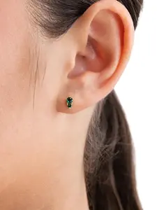 Sienna Emerald Stack Studs