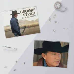 Vintage Georrge Strairt Wall Calendar 2026, Country Music Calendar, Western Planner Calendar, Gift For Men &amp;amp; Women, Decorate Home