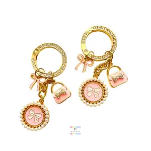 Pink Coquette Bow Boot Charms / Charm For Boots / Carabiner Clasp Boot Charms / Shoe Decorative Charms / Charms for Footwear
