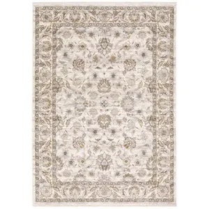 Oriental Weavers M070W1100153ST Designer Pattern Area Rug, 13 ft. 3 in. x 5 ft. Maharaja Machine-Woven Ivory Rectangle Rug, Designer Pattern Area Rugs