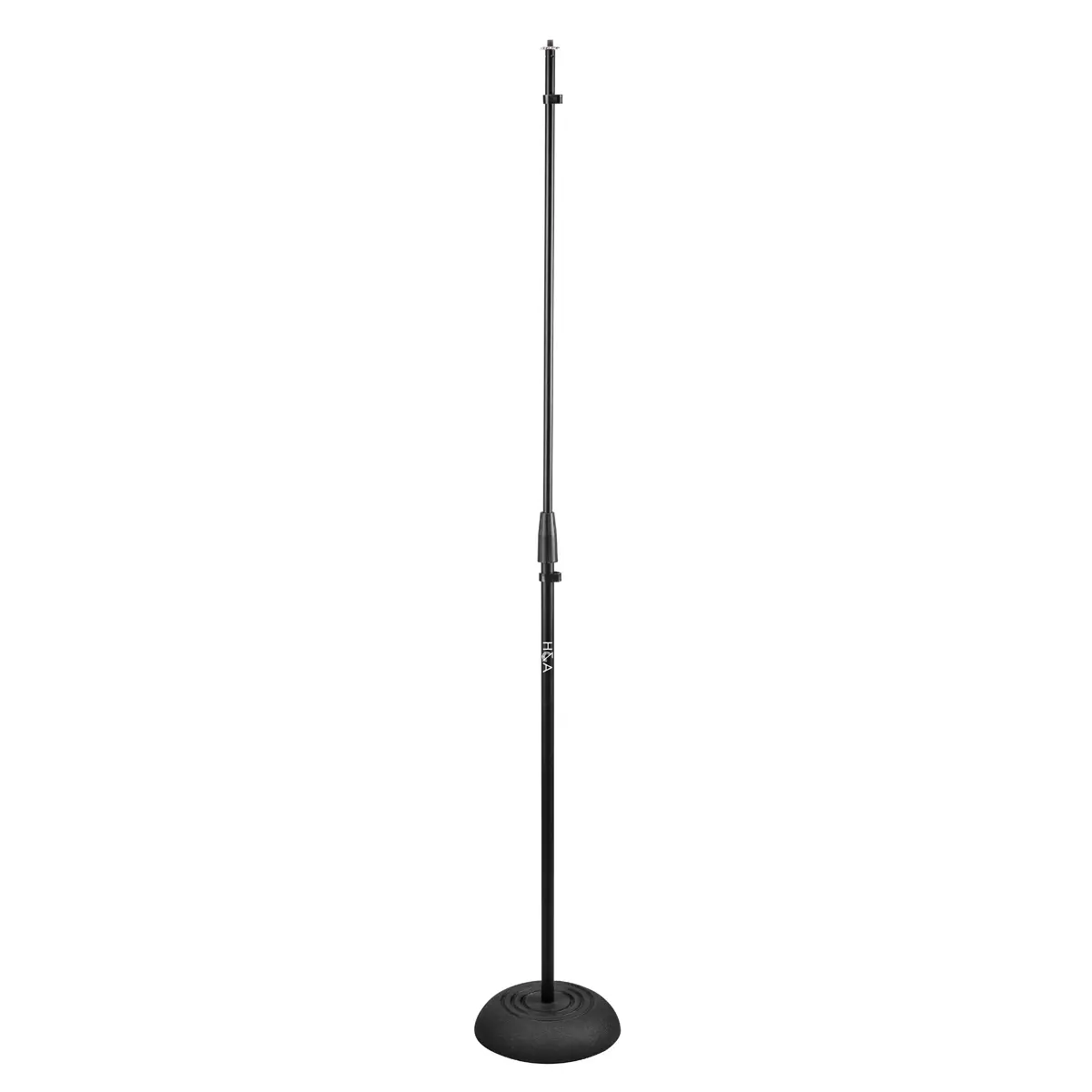 H&A Round Base Microphone Stand, Adjustable Durable Music Accessory with Rubber Base for Recording Use, Accessories