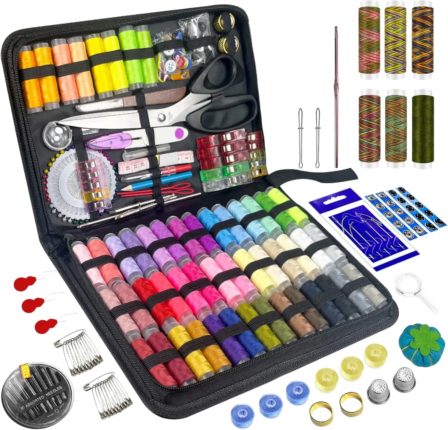 305 count Sewing Kit for Adults, 56Color Thread Spools, Portable  and Thread Kit for Sewing, with  and Accessories for Adults, , Beginner, , Travel,  Sewing Kits