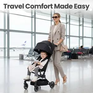 Travel Stroller for Baby & Toddlers Ages 6 Months to 4 Year Old – 9.48lbs Lightweight & Ultra-Compact Umbrella Stroller with One-Hand Fold, Airplane Carry-on Size,115° -135°  Reclining Seat