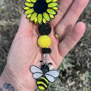 Sunflower & Bee Badge Reel