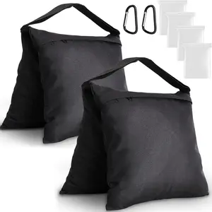 2-Pack Heavy-Duty Sandbags for Photography Light Stands, Backdrop Stands & Photo Tripods, Multi-Use Weight Saddlebags for Outdoor Leisure Equipment (Sports & Outdoor, Yoga Sandbag Compatible)