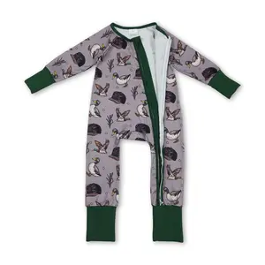 CFS Baby Boy Winter Romper Zip Romper Onesie Mallards Duck Hunting Clothes Baby Clothing LR2886