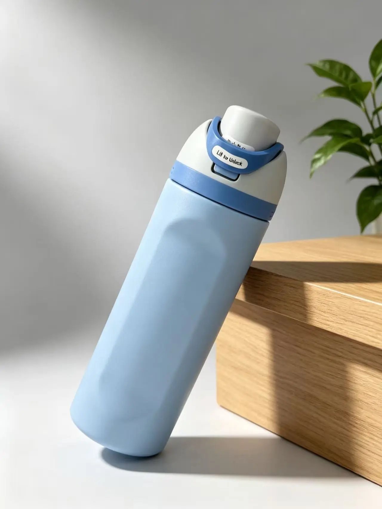 Owala 24oz Light Blue Durable Stainless Steel Insulated Bottle - Spill-Proof Lockable Cap, Leakproof Reusable Straw, Modern Insulation, Carry Handle, Portable Flask for Daily Commuters
