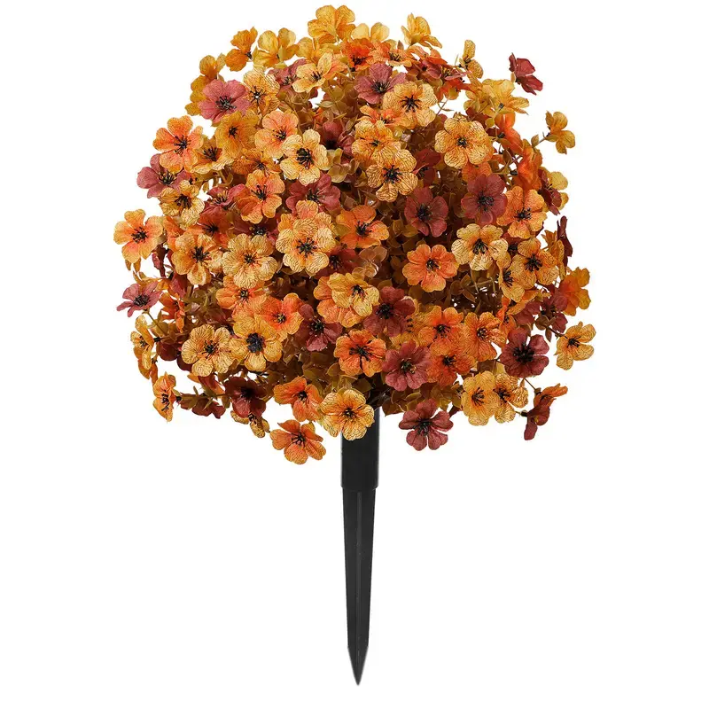 Fall Artificial Garden Stakes, Realistic‑Looking Flowers, UV‑Resistant & Windproof, Durable Ground Spikes, Low‑Maintenance Artificial Plants for Indoor & Outdoor Use, Perfect for Autumn Porch, Yard Decor, Green‑Lovers and All Kinds of Spaces