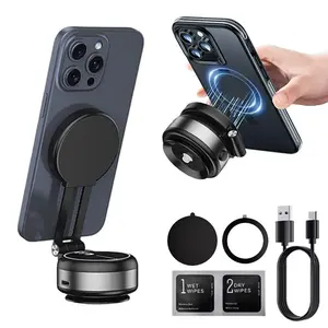 Adjustable Magnetic Car Phone Holder, Strong Adsorption, Foldable Design, Compatible with iPhone, Multi-Use Scenarios: Shower Room, Car, Mirror, Flat Surface, Car Phone Mount, Cell Phone Car Mount, Adjustable Alloy Holder