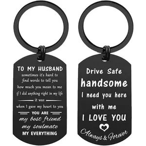 Drive Safe  for Him, Father's Day Gifts for Husband, Birthday Valentine's Day  Ideas for bf, Man Key chain