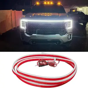 71 Inch Waterproof Car Hood Light Strip, Dynamic Scan Start-Up LED Strip Lights for Car Hood, 12V Flexible Engine Hood Guide Light Bar, Universal Car Accessories for Cars, SUVs, Trucks
