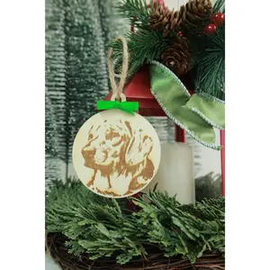 Custom Wooden Ornament Handmade Laser Engraved Photo Keepsake for Christmas Tree Decorations