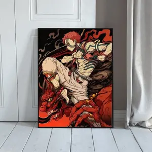[Up To 50% Off] Unframed Demon Slayer Akaza Upper Moon Poster - Kimetsu no Yaiba Anime Photo Print, Matte Paper Wall Art, Mount-Ready Decoration for Otaku Room