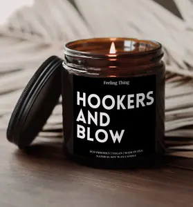[Sale Up To 35%] Hookers and Blow Candle, Adult Humor Soy Candle, Funny Friendship Gift, Custom Gag Candle for Him, Birthday Gift Under 20