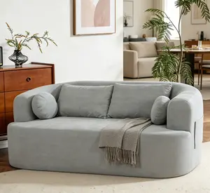 Portable Boxed Loveseat Sofa - Easy-Assembly Indoor Living Room Couch