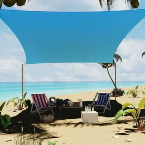 Heavy Duty UV Block Rectangular Sun Shade Sail Canopy – Outdoor Patio, Backyard & Garden Protection – 12x16FT – Sand Beige