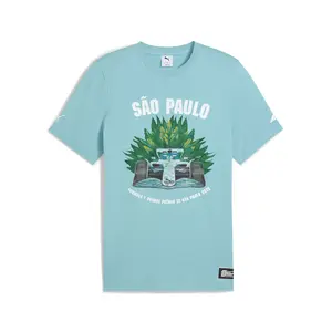 PUMA Mens F1 Brazil Crew Neck Short Sleeve Casual Tops Casual - Blue