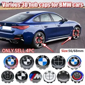 56/68mm Car Wheel Hub Center Cap Decorative Accessory, Wheel Center Cap Modification Part, Designed for the Wheel Hub Center Position, Compatible with BMW 3 Series / 5 Series / X3 / X5 / i3 / M Series and other BMW models available on the market.