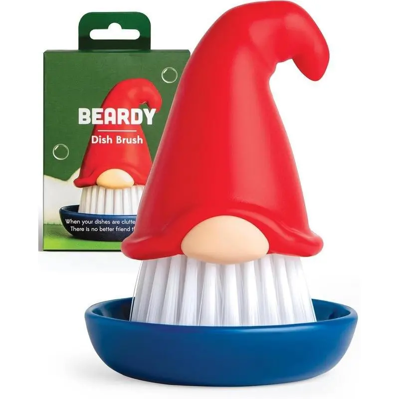 Cute Gnome Design Dish Brush, 1 Count Creative Dish Washing Brush, Kitchen Cleaning Brush, Household Cleaning Tool, Cleaning Supplies, for Home Dining Room Barbecue, Versatile Cleaning Tool