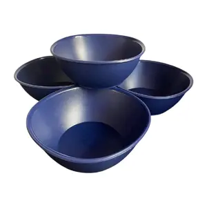 Tupperware Everyday Navy Large Bowls | 4-pc Set Microwaveable, 3 cup/700 mL