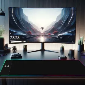 XXL RGB Glowing Waterproof Mouse Pad Gaming Desk Mat for Office Home Computer Gaming Writing Laptop Pad with Versatile Use Stylish Design and USB Mouse Pad Charger