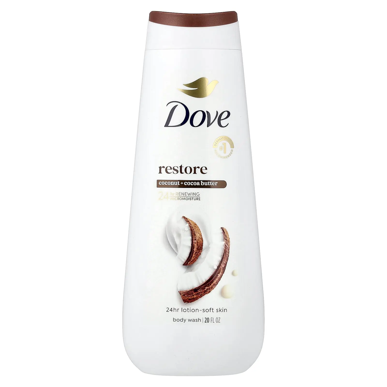 Dove Restore Body Wash, Coconut + Cocoa Butter, 20 fl oz (591 ml) Dove Restore Body Wash, Coconut + Cocoa Butter, 20 fl oz (591 ml)