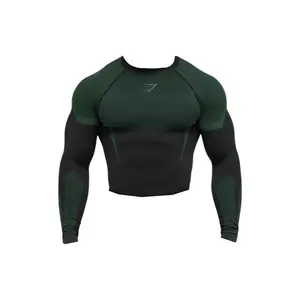 Gymshark Onyx 5.0 Seamless Longsleeve T-shirt Black/Lift Green (men) by StockX