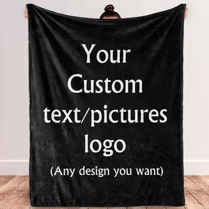 [ A Uniquely Special Gift for Her/Him] Custom Blanket with Picture: Made in USA, Personalized Customized Blankets with Photo,HD Printing Flannel Gifts