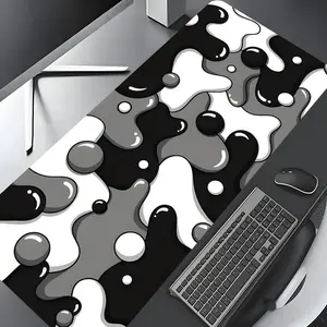 Abstract Pattern Mouse Pad, Rectangular Gaming Mouse Pad, Non-Slip Rubber Pad, Aesthetic Desktop Protective Pad for Laptop and Desktop Computer Gaming, Premium Multipurpose Mousepad, Decoration