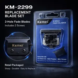 Kemei 2299 Replacement Blade for T-Type Trimmer, Compatible with Km-2299 Hair Clipper, Precision Grooming Blade for Barbers