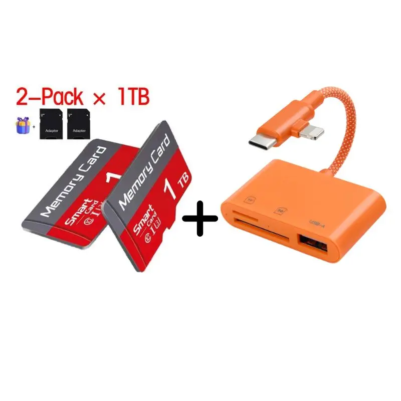 (2-PACK * 1TB)+Card reader