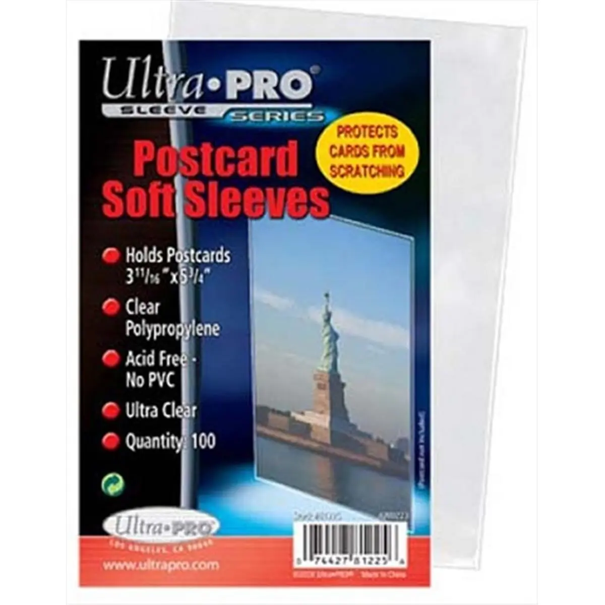 212 MAIN Archival-Grade Acid-Free Size-Matched Postcard Sleeves, 100 Count, 3-11/16x5-3/4in No-PVC Photo Protection Sleeves for Collectibles, Sports Collectibles Accessories