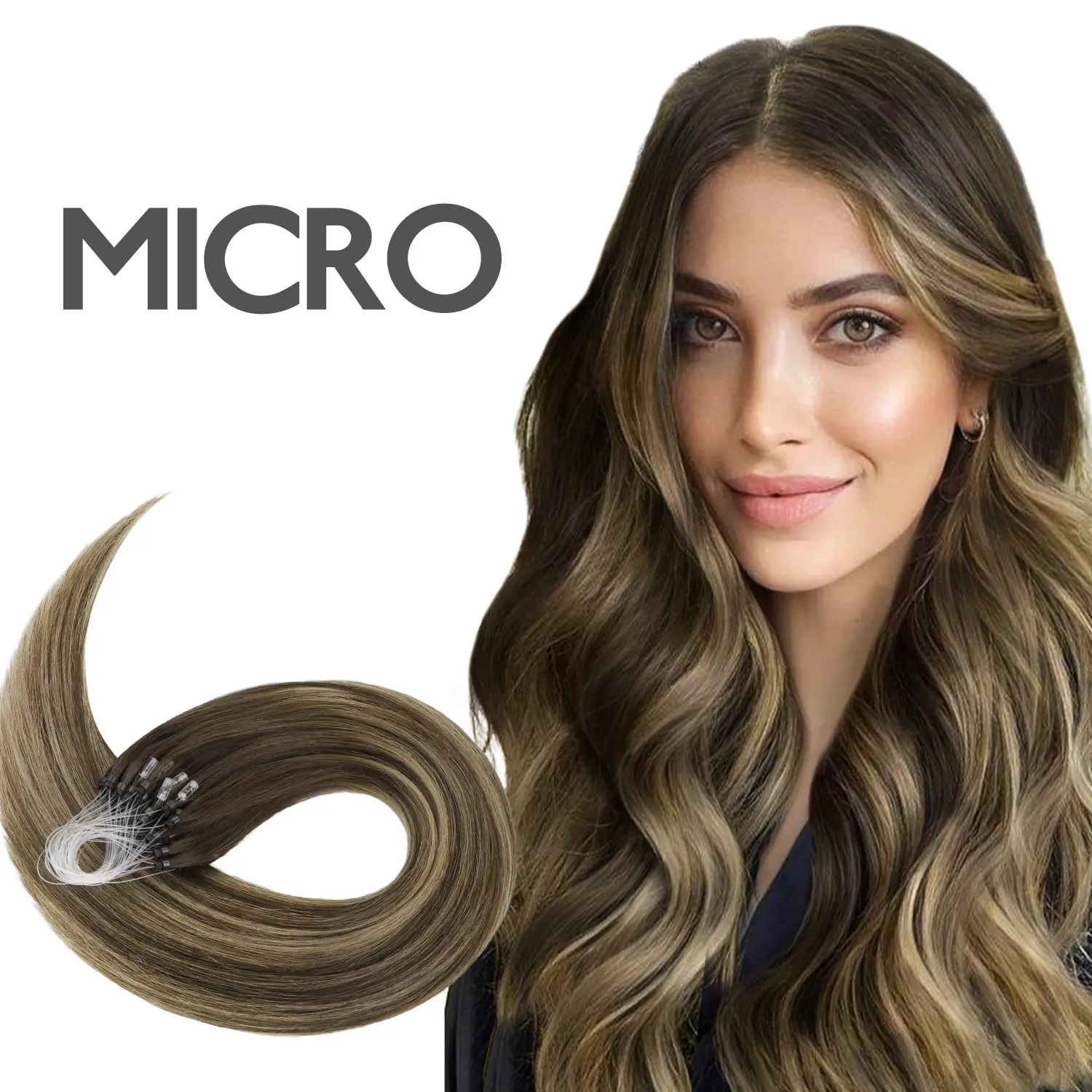 #4/27/4 Balayage Chocolate Brown to Caramel Blonde