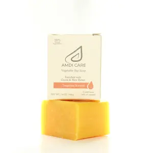 AMDI CARE All Natural Body Wash with Cocoa and Shea Butter - Deeply Cleanses, Nourishes, and Hydrates Skin for a More Even Tone - Tangerine Scented Eco-Friendly Soap with Organic Ingredients